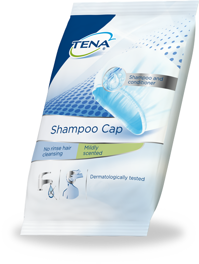 tena shampoo cap